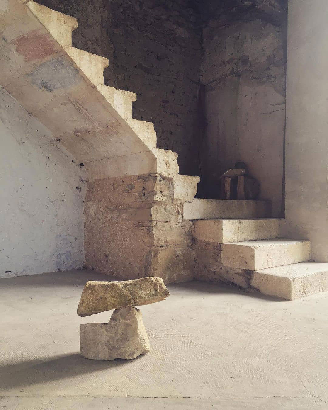 La Maison D'Ava stone stair design.